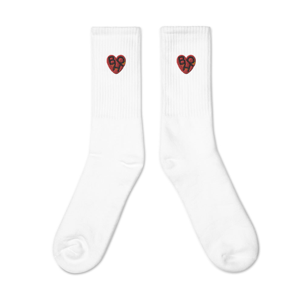 BPH Heart Embroidered Socks