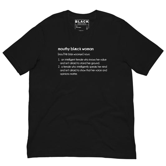 Mouthy Black Woman Definition Tee
